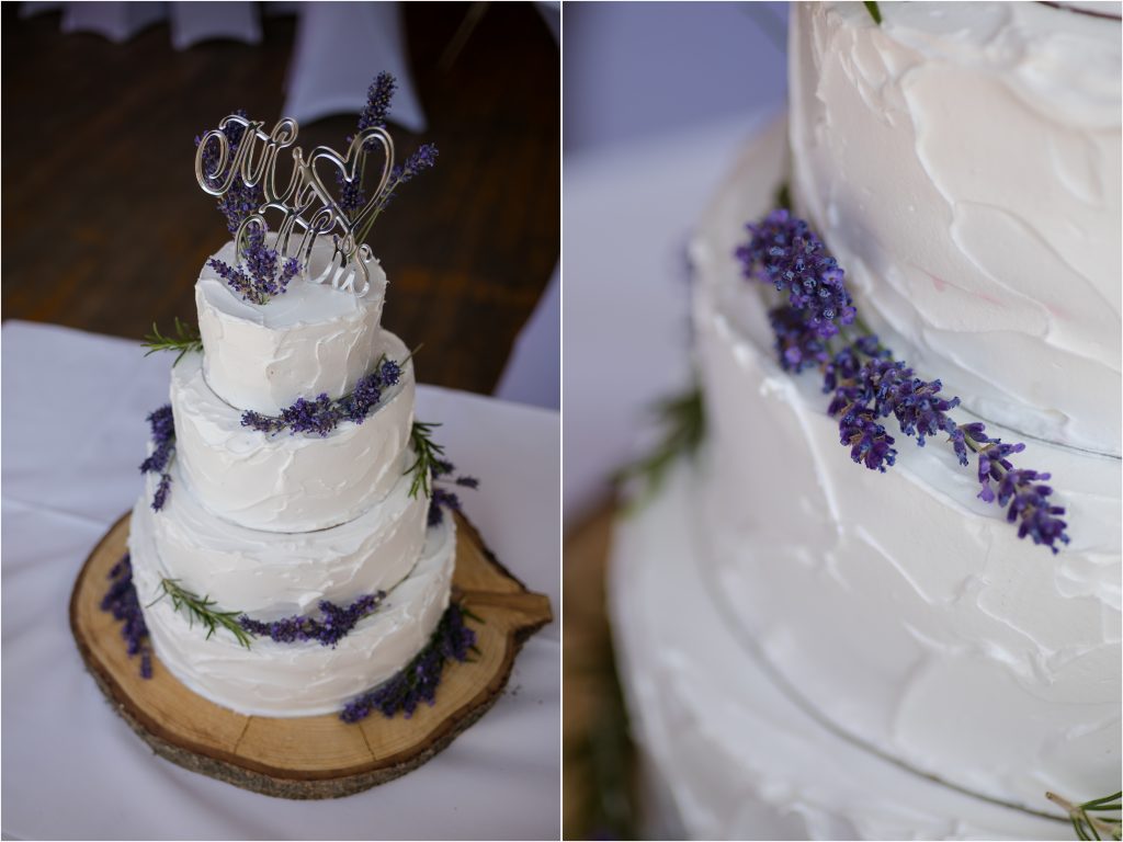 Hochzeitstorte Lavendel Farbkonzept